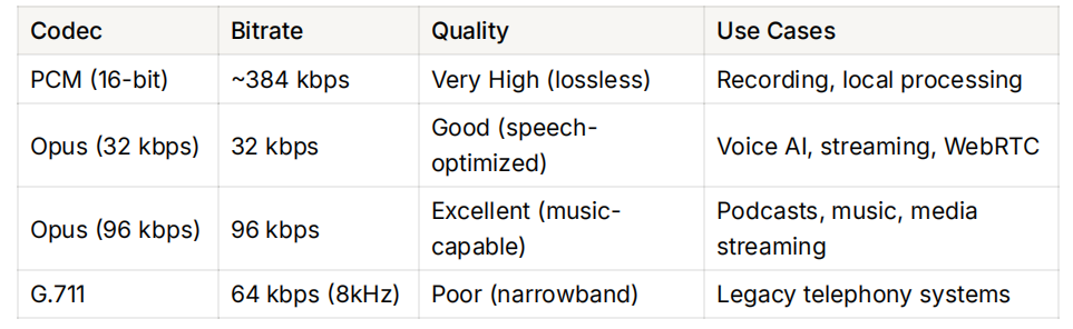 Audio Encoding